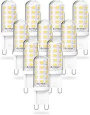 [Bonlux] G9 LED Bulbs 4W Capsule G9 LED Bulbs Cool White 6000K, Equivalent to 40W G9 Halogen Bulbs, AC 220-240V Energy Saving LED Bulbs G9 No Flicker (Non-dimmable, Pack of 10)