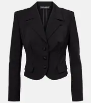 [Dolce & Gabbana] Dolce & Gabbana Cropped blazer AU 10 black
