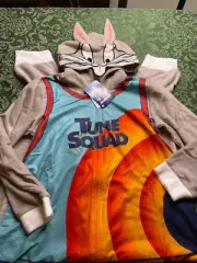 NWT 6 7 Pajamas LOoney tunes bugs bunny big 3D EARS tune squad halloween costume