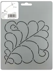 Feather Quilting Stencil Hand Quilt Continuous Line Block 5" Template Patterns