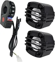 Motorcycle Speakers,Sound System Handlebar Mount Speakers - HiFi Sound Motorcycle Stereo, Weatherproof Audio Amp System for Women Men