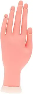 minkissy Fake Hand Model for Nail Art Portable Practice Tool Movable Fingers Nail Tips Insertion for Levels
