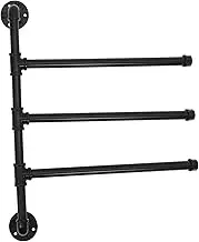 Industrial Bar Swivel Towel Rack for Bathroom Heavy Duty Wall Mount Towel Storage Vintage Design for Organizing Towels Robes and Clothes Rustic