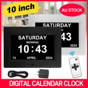 7/8/10 LED Dementia Digital Calendar Clock Alarm Extra Large Day/Week/Month/Year
