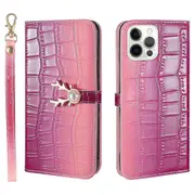 For iPhone 13 Pro Phone Case With Strap - Purplish red