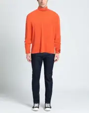 Heron Preston Long Sleeve Roll Neck Tee Orange