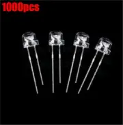 1000Pcs Super Bright Led Light Led Lamp F5 5Mm Yellow Straw Hat Ic New xl