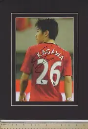 SHINJI KAGAWA MANCHESTER UNITED & JAPAN SIGNED LARGE MATTED PHOTO PAAS