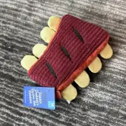 Bark Box Dog Toy Ribs M Plush Ribblets Squeak Crinkle Rack Of Ribs Fetch New