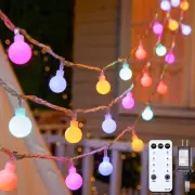 33Ft 100LED Globe String Lights Fairy Plug In Lights w/ Remote for Bedroom Party