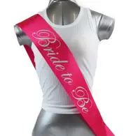 Sashes Hens Sash Party Hot Pink/Silver - Bride To Be