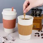 480ml Milk Cup Bpa Free Leakproof Water Coffee Cup with Non-slip Protective