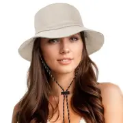 Waterproof Bucket Hat for Woman Men Rain Hat UPF 50+ Sun One Size Light Khaki