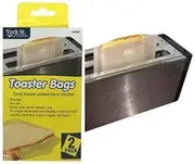 2 x Toast Bag Reusable Toaster Sandwich Bags Baking Pouch Toasty Toastie Pockets