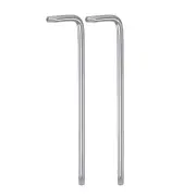 2pcs T30 Tamper Proof Torx Key Wrench L Shape 5.31" Long Arm High Carbon Steel