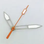 Orange Second Hand Green Lume Silver Trim Watch Hands for ETA2836/2846/2824/2846