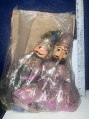 Vtg Vintage Traditional Indian Indonesian Raj Puppet String (Set of 2) Hand Made