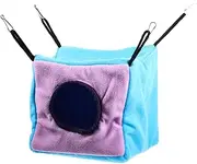 Totority Hanging Small Animal Hammock Double Cozy Bed for Hamsters Guinea Pigs and Ferrets Comfortable Resting Hideout for Small Pets Cages