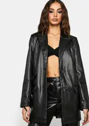 [Superforme] Vegan Leather Blazer