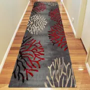 Medori Cherry Grey Runner Rug