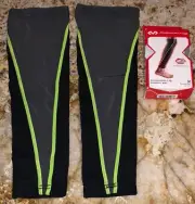 MCDAVID Compression Over The Knee Leg Sleeves Pair Black Grey Yellow Men M 14-15