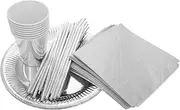 SHERCHPRY 1 Set Elegant Dinnerware Set for Parties Paper Plates Cups Napkins Stylish Birthday Supplies for Effortless Cleanup and Memorable Celebrations
