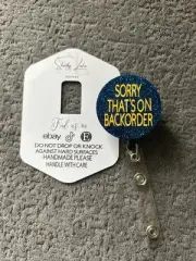 Back Order Retractable Name Badge Reel ID Card Holder