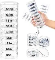 CUPOITA Rhinestone Sorter Tower - Stackable Shaker Tower for Separating Rhinestones by Size, SS3 to SS30