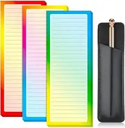 PQCLXUYA 3 Pack Magnetic Notepads for Refrigerator,Notepad Grocery List Large Magnet Pad for Fridge with pen Holder, Gradient Style Memo Pads for Grocery List, Shopping List, to-Do List(150 Sheets)