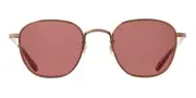 Garrett Leight WORLD SUN ATG-SPBRNSH/SFPMGT Men's Sunglasses Gold Size 49