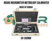 Tubular Inside Micrometer Rod Type 50-300mm Metrology Calibrated 0.01mm Res