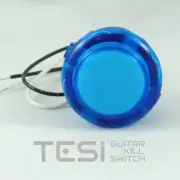 Tesi DITO XL Snap In 30MM Arcade Button Guitar Kill Switch - Translucent Blue
