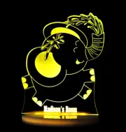 Elephant Personalised Name 3D LED Night Light Colour Changing Children Room Lamp