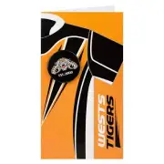 Wests Tigers NRL NRL Greeting Card with Badge Birthday Christmas Mothers day ...