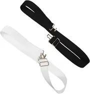 [GALPADA] 2pcs Women Stretchy Elastic Waist Belt with Shark Buckle Dress Accessories for Casual Wear Outdoor Activities Durable Woven Comfortable Fit Unisex Design