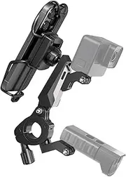 BEWISER Bike Phone Mount Holder with Gopro Joint& Light Joint, 3 in 1 Upgrade Bike Accessory Quick Install Handlebar Clip,Swivel Motorcycle Phone Mount for 4.7-6.7” Phone,Bike Lights,Camera