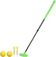 [rockible] Two Way Golf Putter Retractable Golf Club Golfing Supplies Two Sided Yard with 2 Tees 2 Balls Left and Right Handed Putter