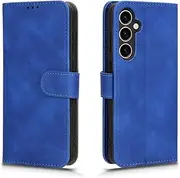 [Jarttarn] Leather Case for Samsung Galaxy S23 FE Case, Premium TPU/PU Protective Flip Case with Stand Function, Card Slot and Magnetic Closure (Blue)