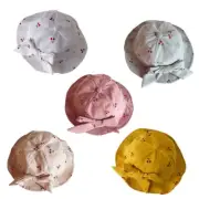 Big Bow Kids Bucket Hats Fruit Print Girls for Sun Hats Summer Outdoor Camping