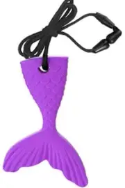 New Sensory Teether Chew Necklace Chewellery Mermaid Tail Purple