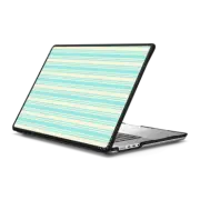 MacBook Pro 16-inch (M1 - M4) Impact Case Vintage geometric teal blue ivory striped pattern