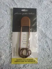Petunia Pickle Bottom Safety Pin Keychain Antique Copper NoS