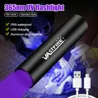 UV LED Flashlight UltraViolet BlackLight Torch 365nm Inspection USB Rechargeable