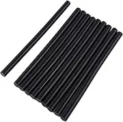 10Pcs Hot Melt Adhesive, EVA Black Hot Melt Glue Sticks, Black Hot Adhesive Sticks for DIY Crafts, Craft Fixing and Gluing Projects (Black, 11x200mm)