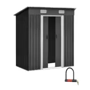 Garden Shed Outdoor Storage Sheds Tool Workshop 194X121 Cm Grey
