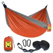 Camping Hammock Double & Single Portable Hammocks with 2 Tree Straps, Great f...