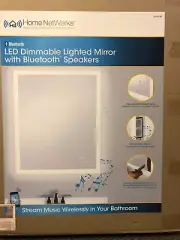 Dimmable LED Lighted Mirror, "Bluetooth Speakers & Microphone" Home Netwerks