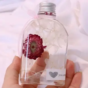 玻璃瓶漂浮植物 浮油花 浮游花 黑色禮盒 乾燥花 永生花 植物 標本【RC4135】《Jami》