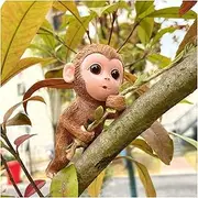 Climbing Monkey Hanging Ornament Statue - Resin Garden Statues for Outside, Decorative Garden Sculptures & Statues for Home Decor, Unique Planter & Windowsill Decor