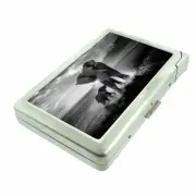 Elephant Art D42 Cigarette Case with Built in Lighter Metal Wallet